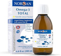 NORSAN Omega-3 Total Naturally Lemon Flavoured Liquid Fish Oil – High-Dose 2000mg Omega-3 per Serving | Supports Heart Brain &amp Vision* | Friend of the Sea Certified | 6.8 fl oz Bottle (200ml)