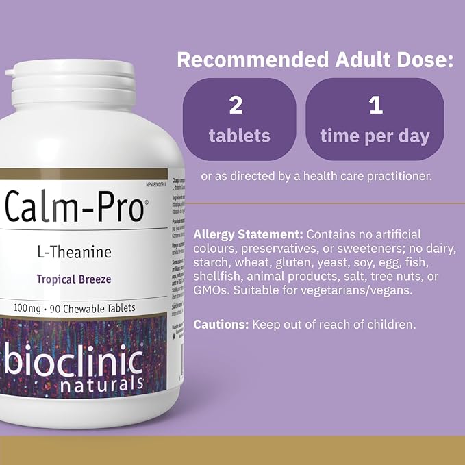 Bioclinic Calm Pro Chewable Tablets 90 Count