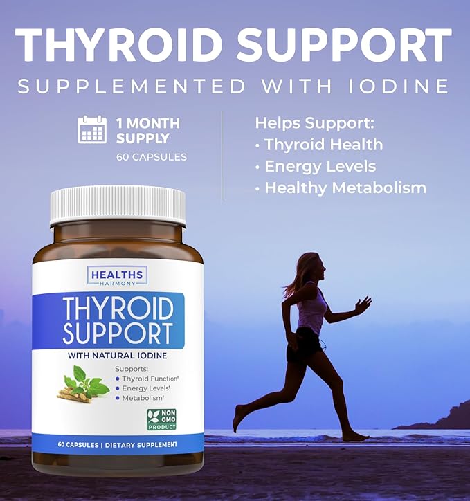Thyroid Support &amp Black Seed Oil (1-Month Supply) Black Seed Thyroid Boost - Thyroid Support (60 Capsules) Health Supplement &amp Black Seed Oil (60 Capsules) Cold-Pressed Nigella Sativa - Non-GM