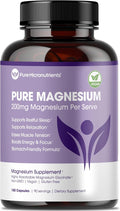 Pure Magnesium Glycinate Supplement – Highly Absorbable Chelated Magnesium to Support Sleep Muscle &amp Nerve Health Energy Relaxation &amp Bone Health – 200mg Per Serving 180 Capsules