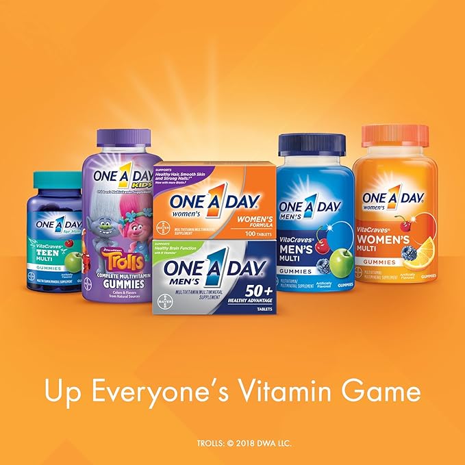 One A Day Women’s Multivitamin Supplement with Vitamins A C E B1 B2 B6 B12 Biotin Calcium and Vitamin D 150 count