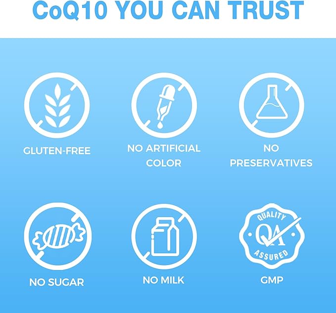 Vitamin World CoQ10 200 mg Softgels Coenzyme Q10 Supplements for Antioxidant Support Heart Health &amp Energy Production Gluten Free 60 Rapid Release Softgels