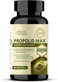 Rawleigh Propolis Max: 60 Vegetarian Softgels - Brazilian Green Propolis with Phenolic Flavonoid &amp Artepillin C Compounds &amp Vitamin E - Supports Immunity Wellness