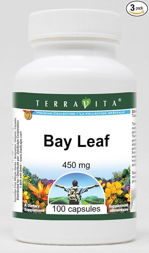 Bay Leaf - 450 mg (100 Capsules ZIN: 511895) - 3 Pack