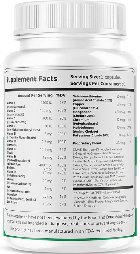 Vertigenics Supplement Capsules Vertigenics Review Vertigenics Advanced Formula Brain Health Support Vertigenics Pills All Natural Formula 60 Capsules for 1 Month