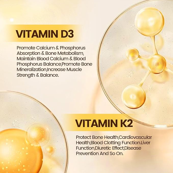 VivoNu Vitamin D3 K2 10000 IU with MK7-300 Virgin Coconut Oil Softgels 2 in 1 Vitamins D &amp K Complex | Vitamina D3 con K2 ((2Bag))