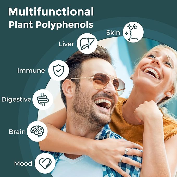 Polyphenols Supplement Liposomal Over 27 Polyphenol Complex &amp Powerful Antioxidant with MCT &amp Olive Oil Quercetin Extract Hawthorn Berry Extract for Age Defense Energy Immune 120 ML