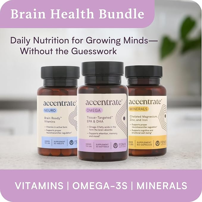 Omega w/LYSOVETA LPC | EPA &amp DHA Supplements for Brain Health | Focus Attention Memory &amp Mood | 6X Higher Absorption Than Fish Oil | Omega-3 Fatty Acid Supplements | Highest Potency LPC-DHA