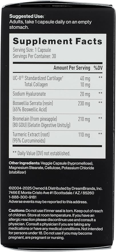 Mdrive Joint Support Supplement for Men - Supports Healthy Joint Function Flexibility Comfort &amp Mobility - Features UC-II Collagen Turmeric Curcumin &amp Sodium Hyaluronate from Hyaluronic Aci