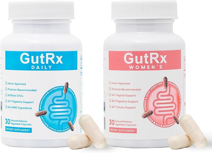 Daily Probiotics for Women &amp Men with Bifidobacterium Longum &amp Prebiotics for Gut Health + Probiotic for Women with Cranberry D-Mannose &amp Prebiotics to Support Vaginal Urinary &amp Dige