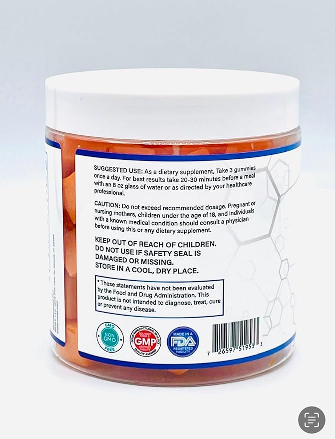 Creatine Monohydrate Gummies 5000 mg for Men &amp Women Sugar Free Creatine Gummies Orange Flavor