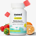 MEWD Teen and Kids Mood Support Multivitamin Gummies - Natural Focus &amp Calm with L-Theanine Vitamins A C D3 B6 B9 &amp B12 Plus Zinc &amp Iron - Vegan Immune Booster Gluten-Free Brain Hea