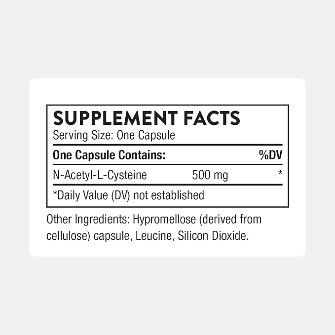 THORNE - NAC - N-Acetylcysteine - 500mg - Supports Respiratory Health and Immune Function* Promotes Liver and Kidney Detox - 180 Capsules