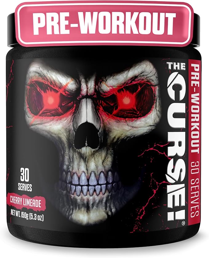 JNX SPORTS The Curse! Cherry Limeade Pre Workout Powder with Creatine – Extreme Energy Preworkout for Men &amp Women – 30 Servings – L Citrulline Beta Alanine &amp Caffeine for Pump Strength &amp
