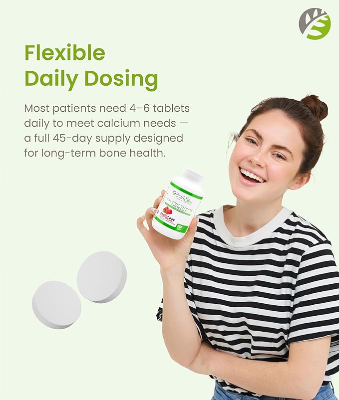 BariSlim Bariatric Calcium Citrate with Magnesium &amp Vitamin D Tabs - 500mg Calcium Citrate - Formulated for Post Weight Loss Surgery - Supports Bone Health | Raspberry Flavor | 180 Tablets
