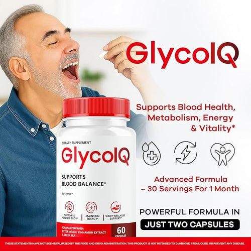 (2 Pack) GlycoIQ Capsules - Official Glyco IQ Support Supplement All Natural Premium Advanced Formula - Maximum Strength GlycoIQ Multivitamin for Overall Health &amp Wellness 120 Capsules for 2 Mon