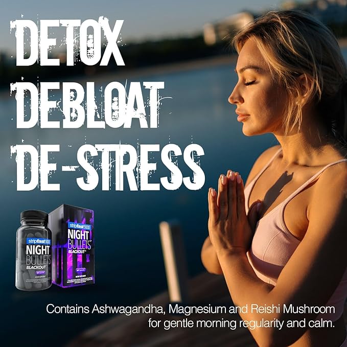 stripfast5000 Weight Management Support + Relaxation Capsules Stimulant-Free for Women &amp Men Night Bullets Blackout
