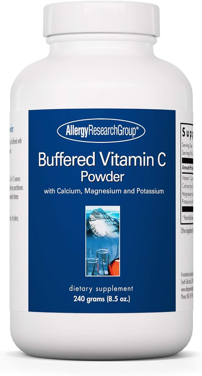 Allergy Research Group - Buffered Vitamin C Powder - Antioxidant Immune Calcium/Mag/K - 240 g (8.5 oz)