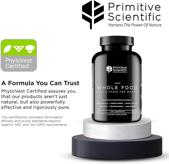 Whole Food Natural Four-a-Day Multivitamin and Mineral Capsules for Women – All-Day Energy Inner Zen and Stronger You (120 Capsules)