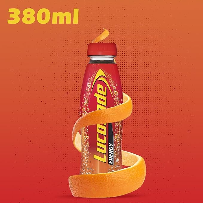 Lucozade Energy Original Drink in Pet Bottle 380 ml (Pack of 24)