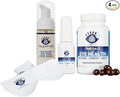 Heyedrate Triglyceride Omega 3 Fish Oil Heated Eye Mask Lid and Lash Cleanser Foaming Tea Tree Face Wash Bundle for Eye Health Provides Relief for Irritated Eyes