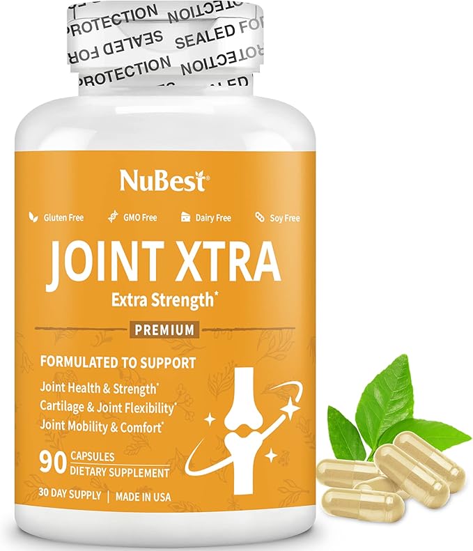 Joint Xtra Advanced Support Supplement - Joint Strength Formula with Glucosamine Chondroitin Turmeric MSM &amp Boswellia for Joint &amp Cartilage Health Flexibility Mobility &amp Comfort (Pack