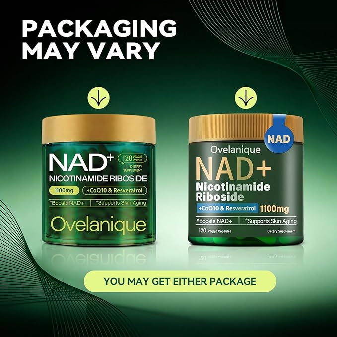 NAD Supplement with Nicotinamide Riboside &amp Resveratrol |NMNH Supplement Alternative| NAD+ Complex with Quercetin Phytosome &amp CoQ10 | Liposomal Delivery120 Capsules(Packaging May Vary)