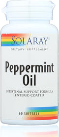 SOLARAY Peppermint Oil Enteric Coated w/Rosemary &amp Thyme Oil | Healthy Soothing Digestion Support | 60 Softgels