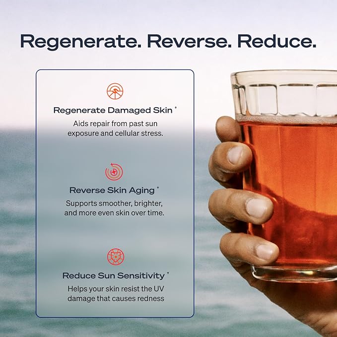 The First 3-in-1 Drinkable Skincare by World-Class Dermatologist &amp Skin Surgeon Regenerative Formula Nicotinamide Collagen Peptides Astaxanthin Glutathione (30 Servings Melon)