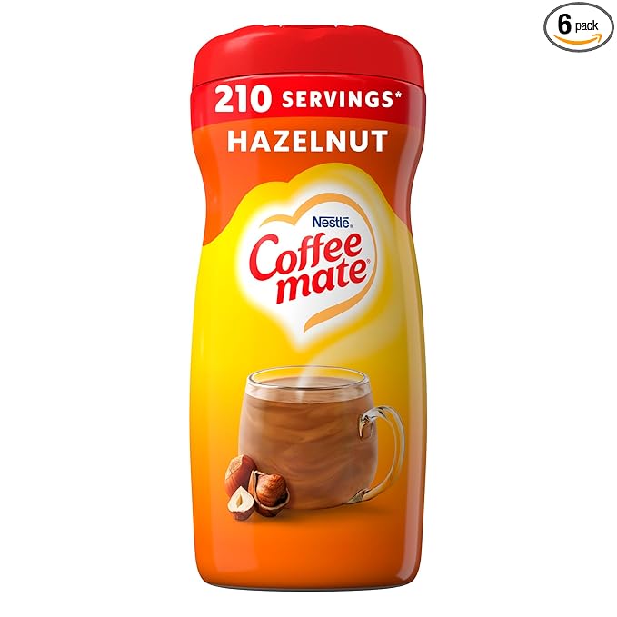 Coffee-mate Hazelnut Powdered Coffee Creamer 15-Ounce Packages (Pack of 6)
