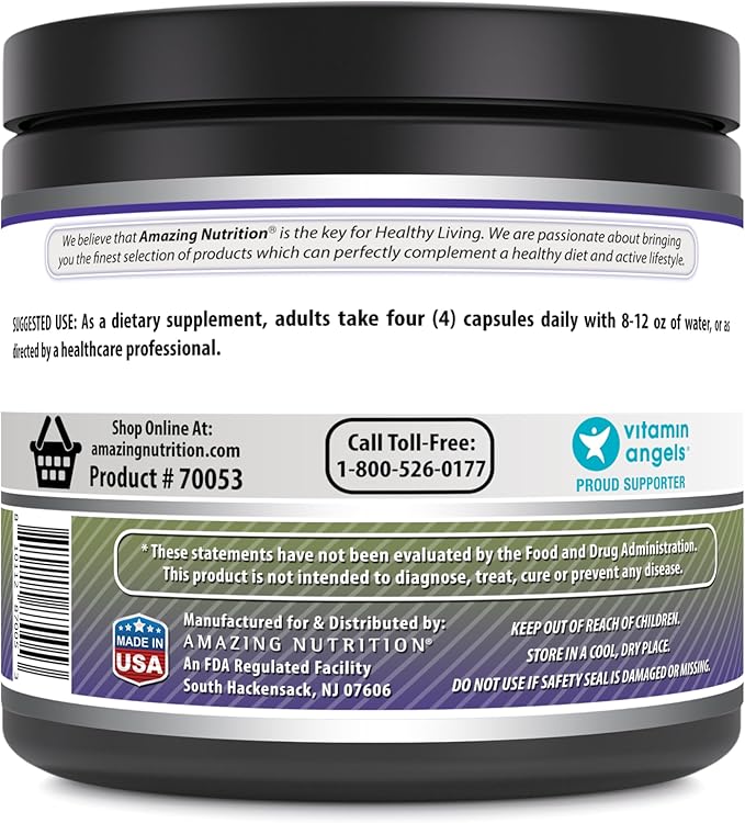 Amazing Formulas Creatine 3000 Mg Amino Acid Supplement | Capsules | Non-GMO | Gluten-Free | Made in USA (1 Pack | 500 Count)