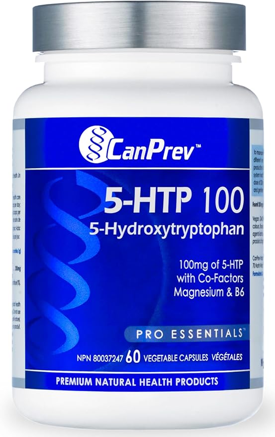 CanPrev 5-HTP 100 with B6 and Magnesium Vegi Capsules 60 Count