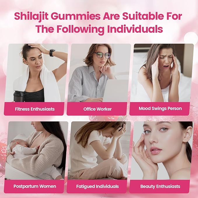 VivoNu Himalayan* Shilajit* Gummies with Ashwagandha* &amp Gokshura | 85+ Trace Minerals &amp Fulvic Acid | Organic Micronutrient Supplement for Men &amp Women (Women 4000mg / 2 Bag)