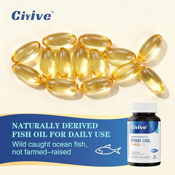 Omega-3 Fish Oil containing Curcumin and Vitamin D3 Liquid Soft Dietary Supplement Capsules.