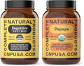 Complete Natural Products Organic Papaya Enzymes 100 Capsules &amp Digestive Enzymes 100 Capsules Bundle