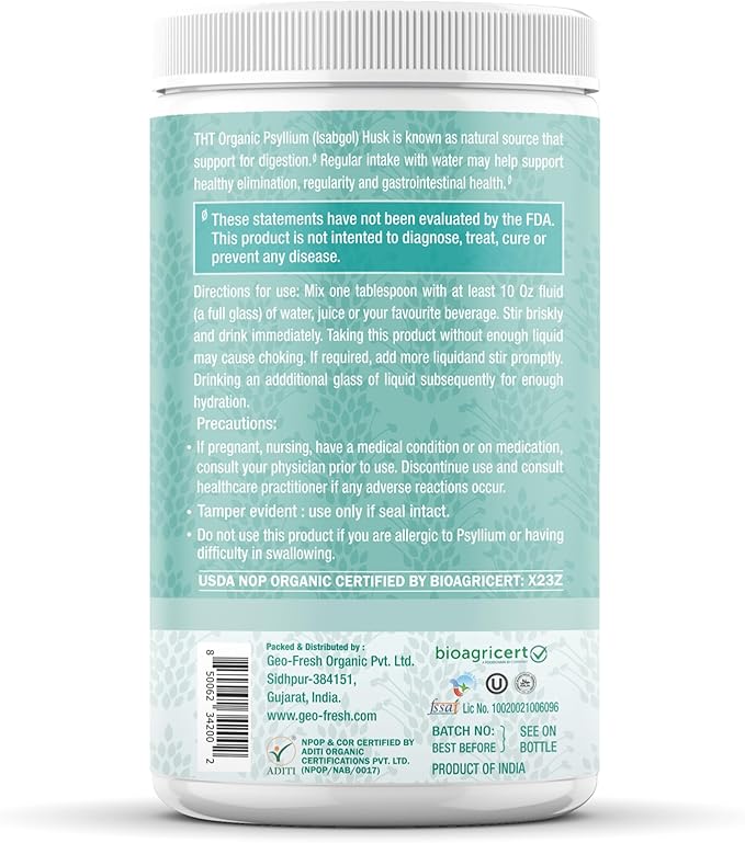 Organic Psyllium Husk Powder 16 oz &amp Whole Husk 8 oz Combo - Vegan Fiber Supplement - Digestive &amp Gut Health Support - Gluten-Free USDA Organic - Natural Cleanse &amp Detox Bundle