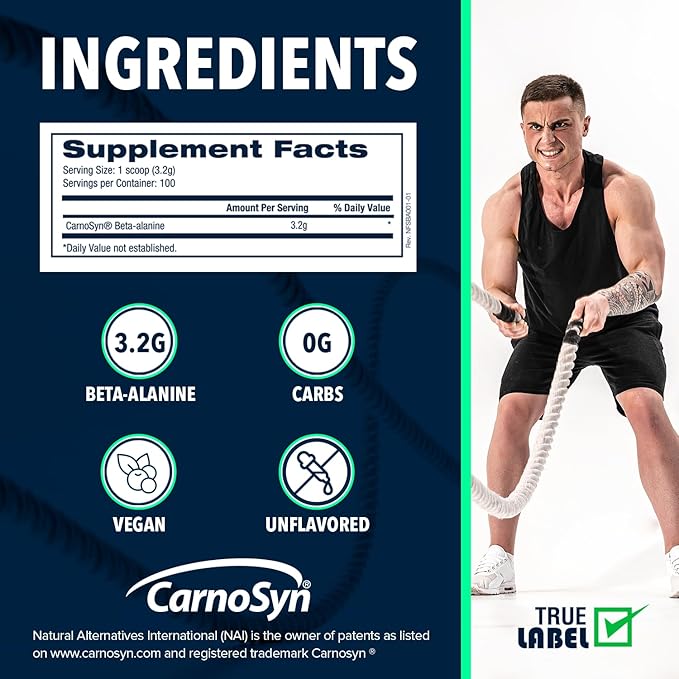 NF Sports Beta-Alanine – Naturally Occurring Amino Acid Promoting Reduction In Muscle Fatigue And Improved Performance - 100% Satisfaction Guaranteed
