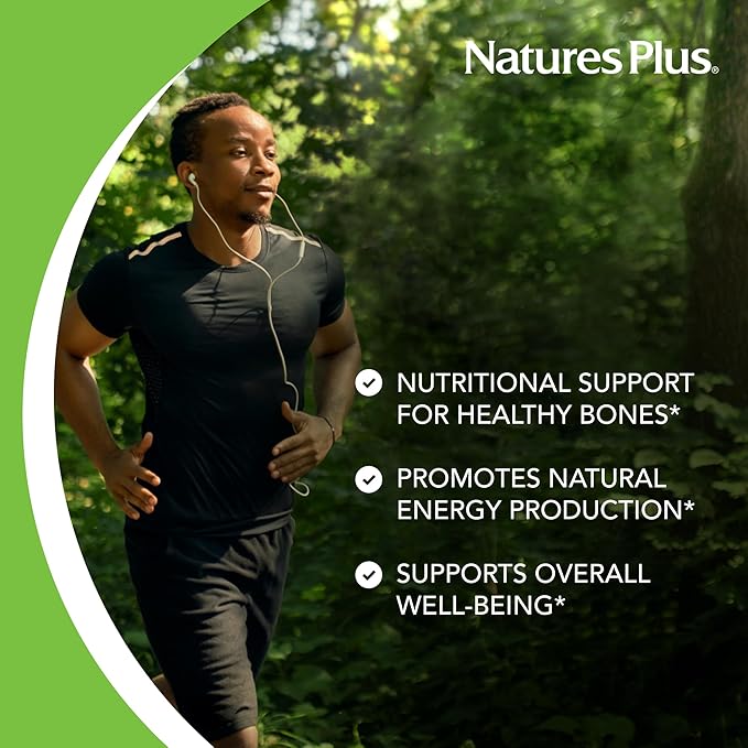 NaturesPlus Cal/Mag - 90 Vegetarian Tablets - 500 mg Calcium &amp 250 mg Magnesium - 90 Servings