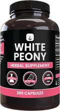 PURE ORIGINAL INGREDIENTS White Peony (365 Capsules) No Magnesium Or Rice Fillers Always Pure Lab Verified