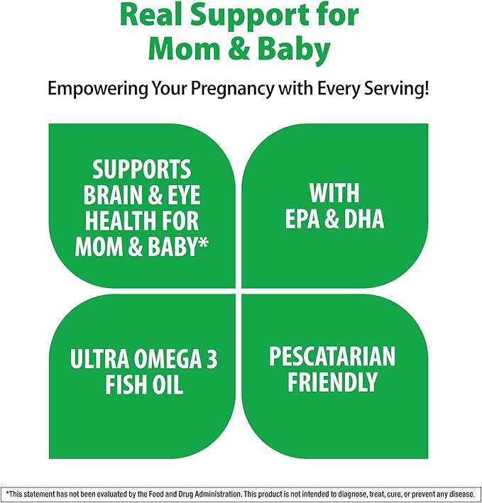 Rainbow Light Prenatal DHA Vitamins for Women | 60 Softgels | Omega 3 Fish Oil (DHA &amp EPA) | Supports Mom &amp Baby’s Health from Conception to Nursing