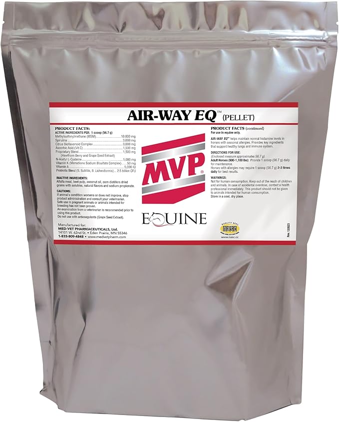 MVP Air-Way EQ Supports Healthy Lung Function and Seasonal Allergy Support in Horses 5lb - 40 Servings