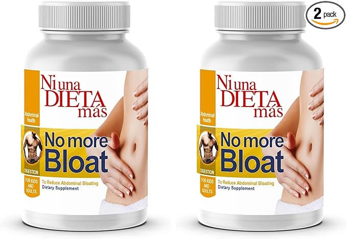 Ni una dieta más Reduce Abdominal Bloating Gas and Reflux - Digestion Help for Multiple Foods (Milk Cheese Meats Veggies) Immediate Effect (Fast Action) (Pack of 2)