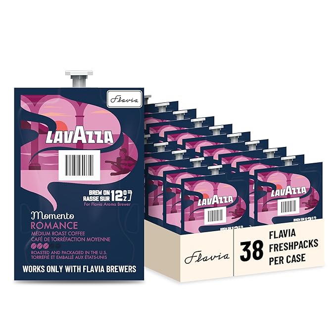 Flavia Lavazza Momento Romance 12 oz Coffee Freshpacks works only with Flavia Aroma Brewer Medium Roast (Case of 38)