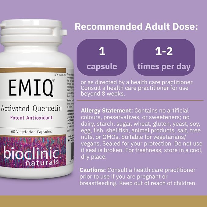 Bioclinic Naturals - EMIQ Activated Quercetin 60 vcaps
