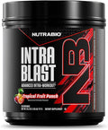 NutraBio Intra Blast Bcaa Powder Amino Acid Supplement Electrolyte &amp Hydration Blend Intra Pre Workout &amp Muscle Recovery 20g Eaa Amino Acids Powder 5g Glutamine- Tropical Fruit Punch 30