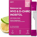 Balance Up Inositol 40:1 Myo &amp D-Chiro with Folate(Vitamin B9) &amp Choline – Hormone Balance &amp Reproductive Health Support for Women – Lemon Lime Stick Powder 30 Servings