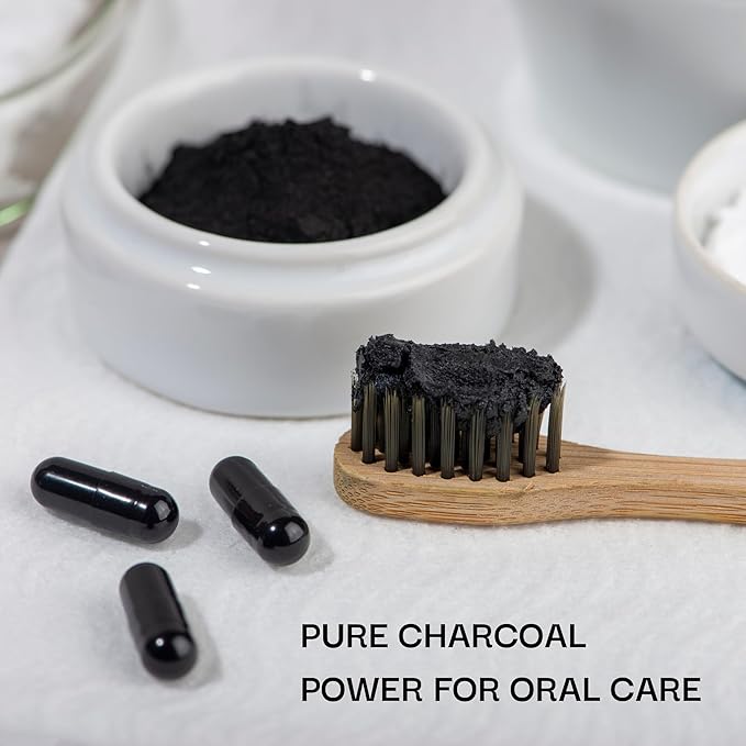 Activated Coconut Charcoal Capsules- Supports Health - Vegan Organic Non-GMO No Additives - X-Large Bottle 210 Count - Pack of 3