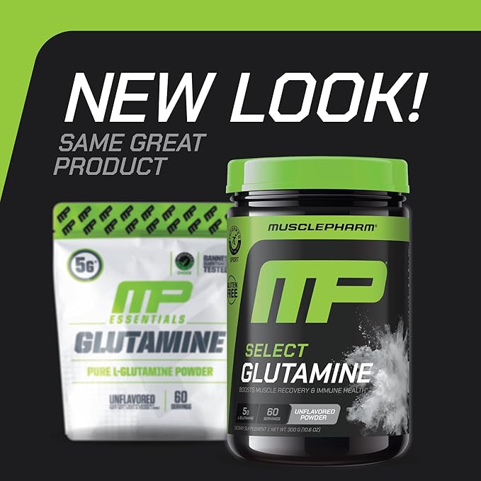 MusclePharm Essentials BCAA Powder Fruit Punch Flavor &amp L-Glutamine Powder Supplement for Post Workout Muscle Recovery &amp Energy
