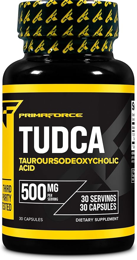 Primaforce TUDCA (Tauroursodeoxycholic Acid) 30 Servings 500mg Tudca Per Serving | Premium Quality Bile Salts - Gluten Free Non-GMO Supplement