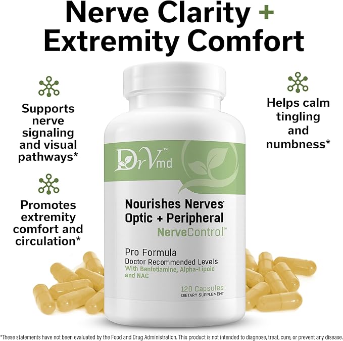 Nerve Relief for Hands and Feet by Dr. Vogel MD – B-Complex &amp ALA (1 Month Supply) – Benfotiamine ALCAR – Peripheral &amp Optic Nerve Health Comfort &amp Sensitivity